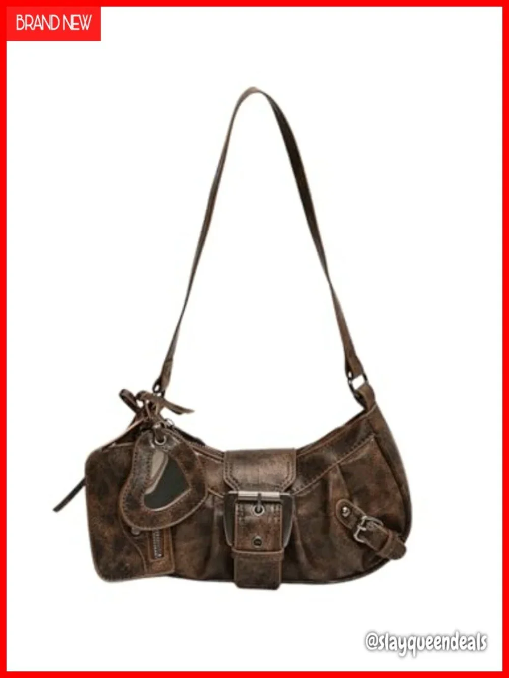Vintage Y2K Hobo Bag with Coin Purse PU Leather Shoulder Bag Boho Western